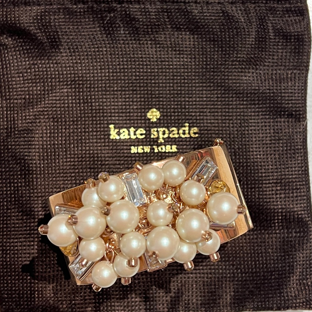 Kate Spade New York Pearl & Crystal Statement Cuff Bracelet